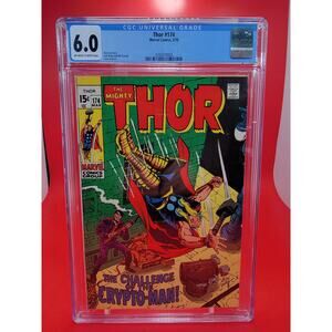 Thor # 174 CGC 6.0 Marvel 1970 Jack Kirby & Bill Everett Cover & Art